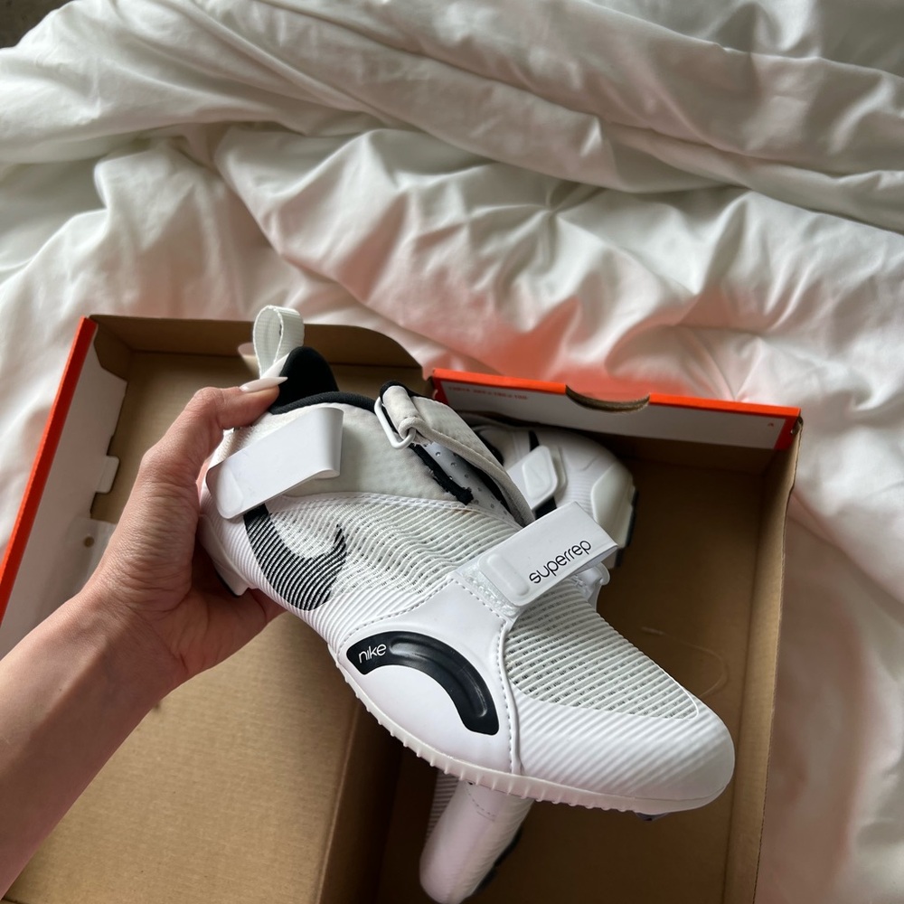 Nike White and Black Slip-On Sneakers